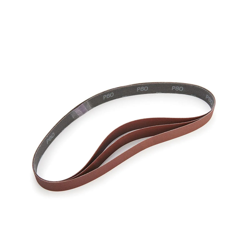 Aluminum Oxide Sanding Belt - 1" x 30" - 3 Pack - Size:1" x 30" - Grit:80 Grit